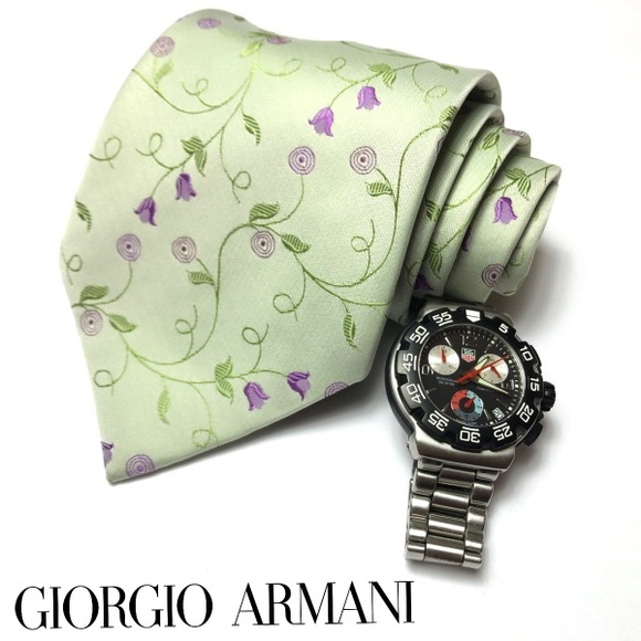 Giorgio Armani Other - Giorgio Armani 100% Italian Silk Tie Sage Green